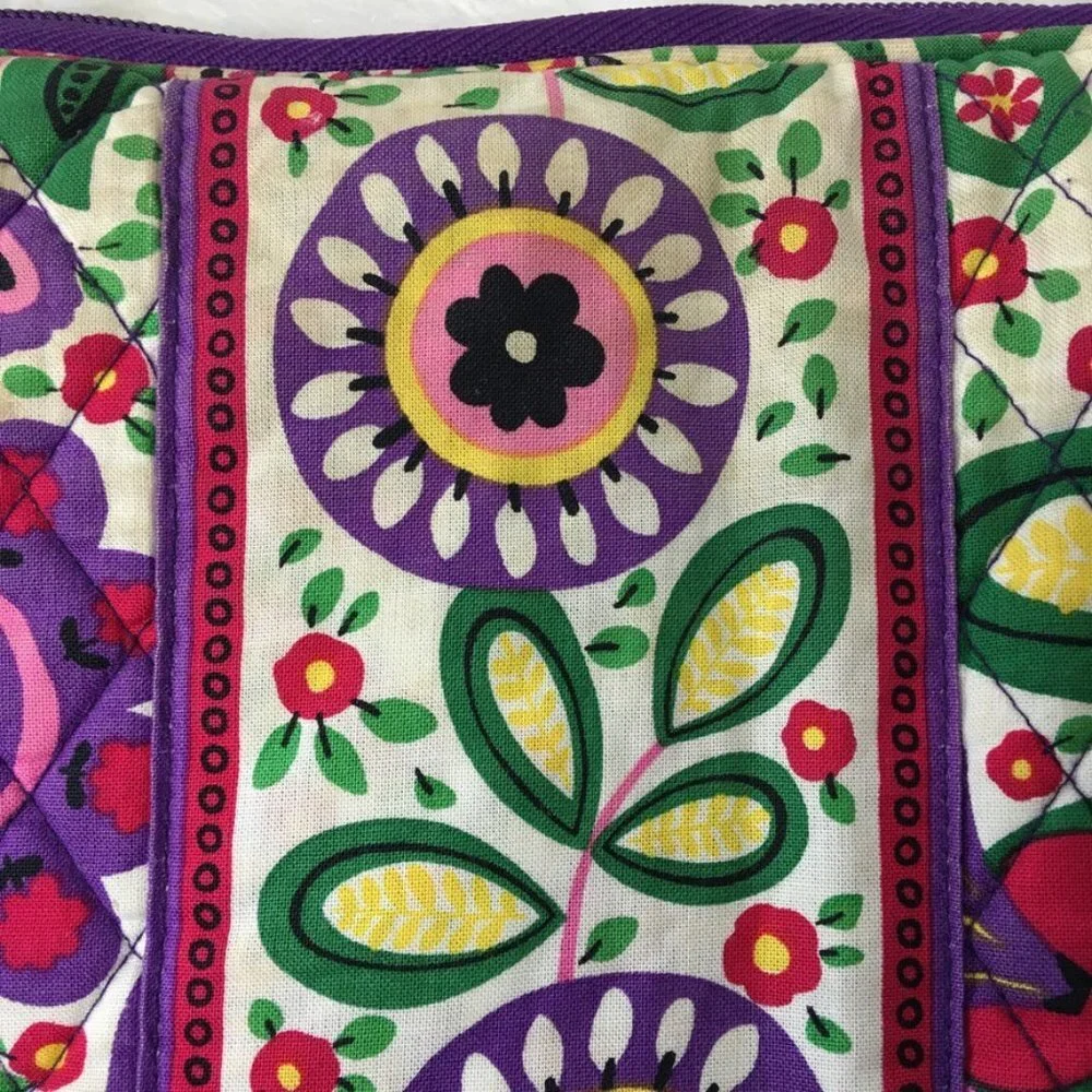 Vera Bradley Floral Multicolor Quilted Fabric Laptop Case Bag 11.5 x 16.5